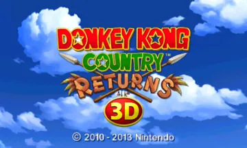 Donkey Kong Country Returns 3D (E) screen shot title